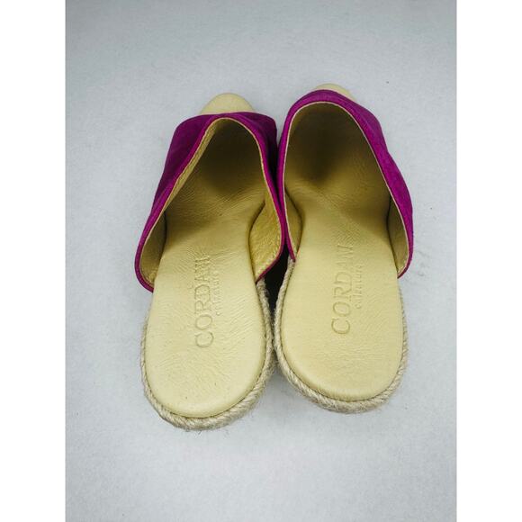 CORDANI Easton Classic Espadrille Wedge Sandal In Fuxia Suede sz 37 - Picture 7 of 11
